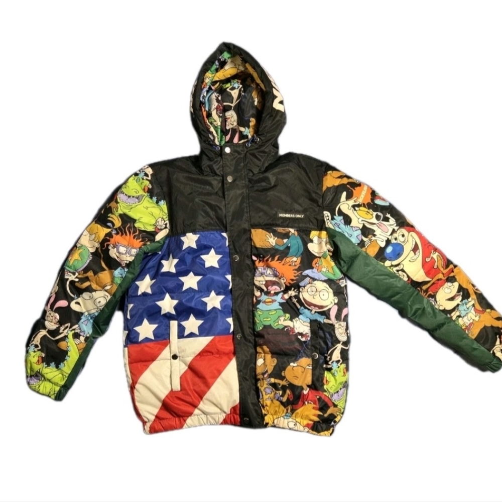 Members Only Nickelodeon Rugrats Ren Stimpy Jacket